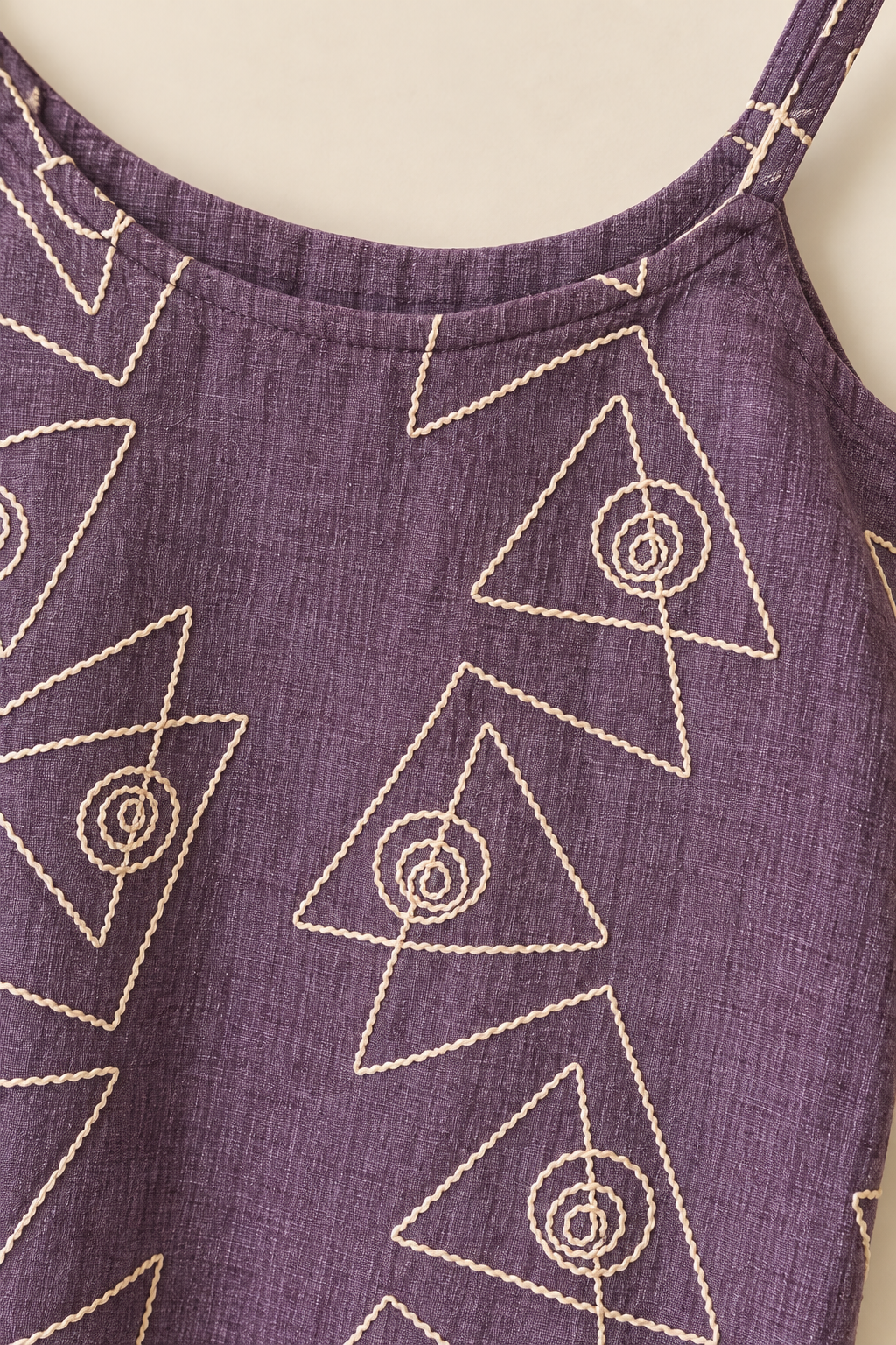 Purple thread work kurta suit set