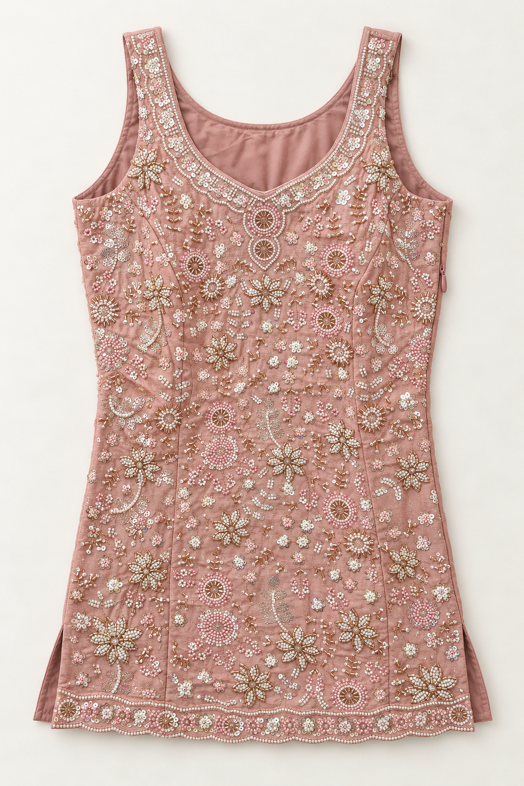 Dusty Rose Embellished Sharara Set