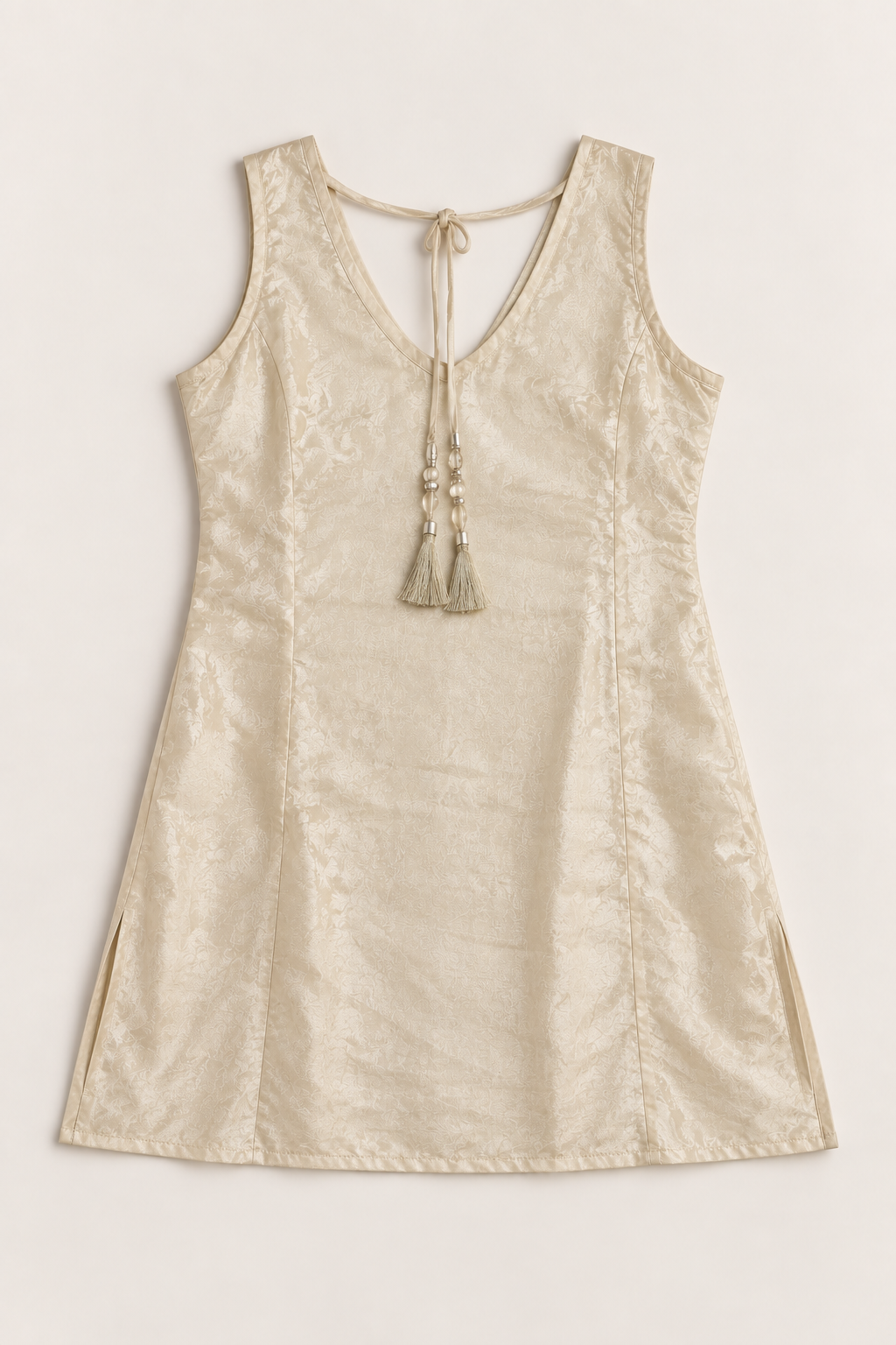Ivory Floral Embroidered Kurta Suit Set