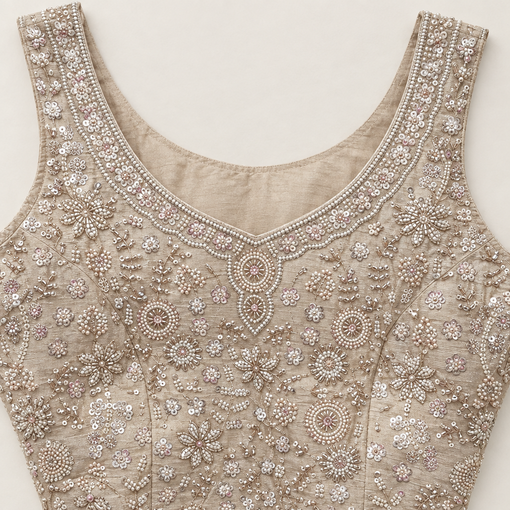 Kurta embroidery close-up